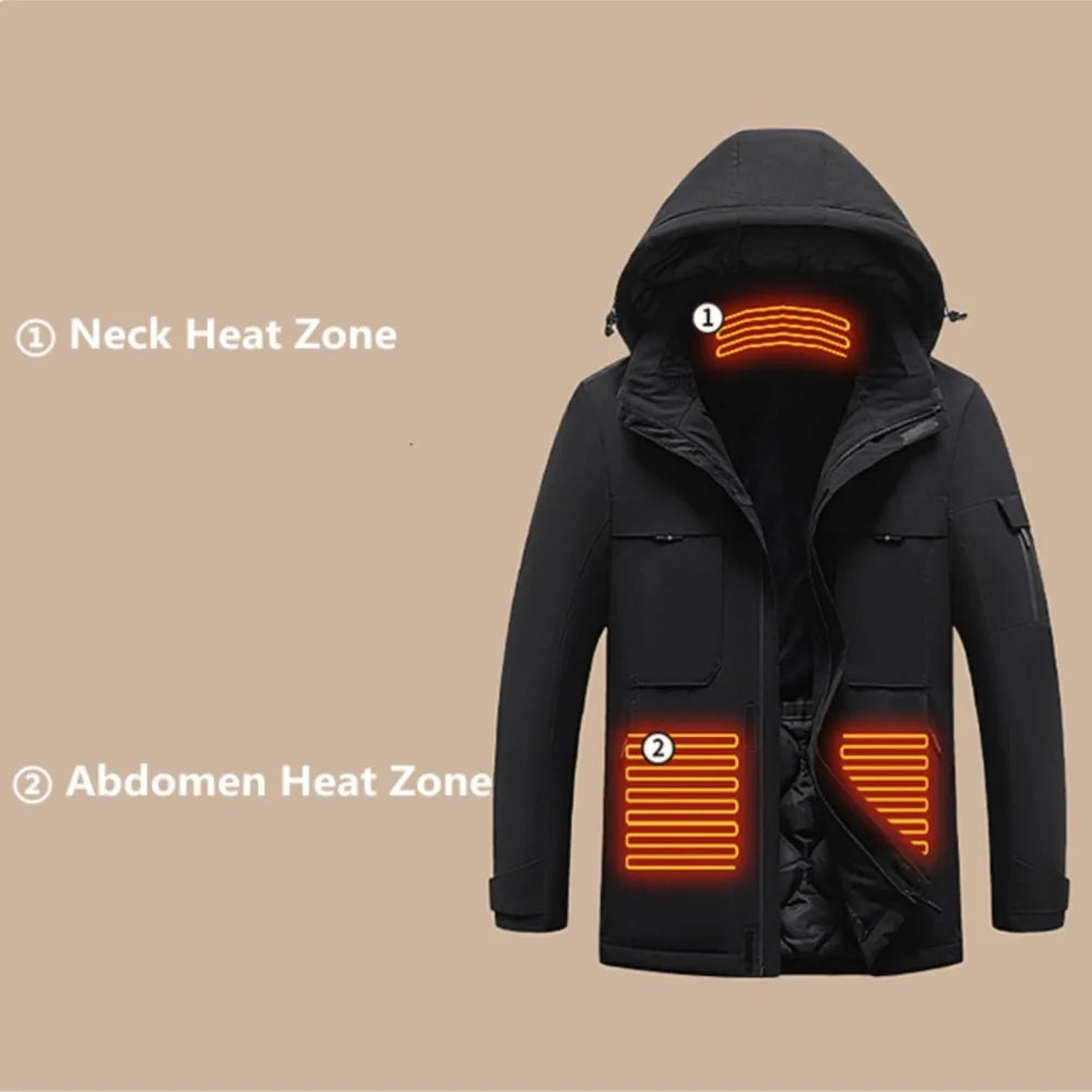 Veste Chauffante Hiver 9 Zones – Rechargeable & Résistante à l’Eau