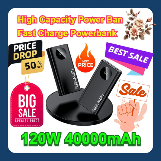 Batterie Externe 40 000mAh – Haute Capacité pour Vêtements Chauffants