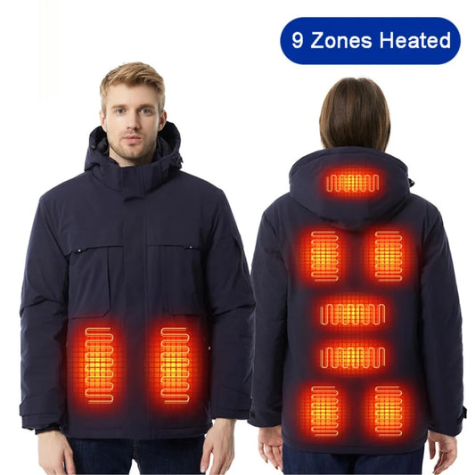 Veste Chauffante Homme 9 Zones – Hiver, Outdoor & Sport