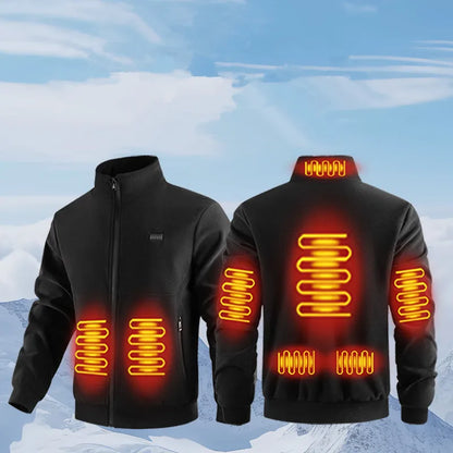 Veste Chauffante Homme 8 Zones – Polaire Épais, Hiver