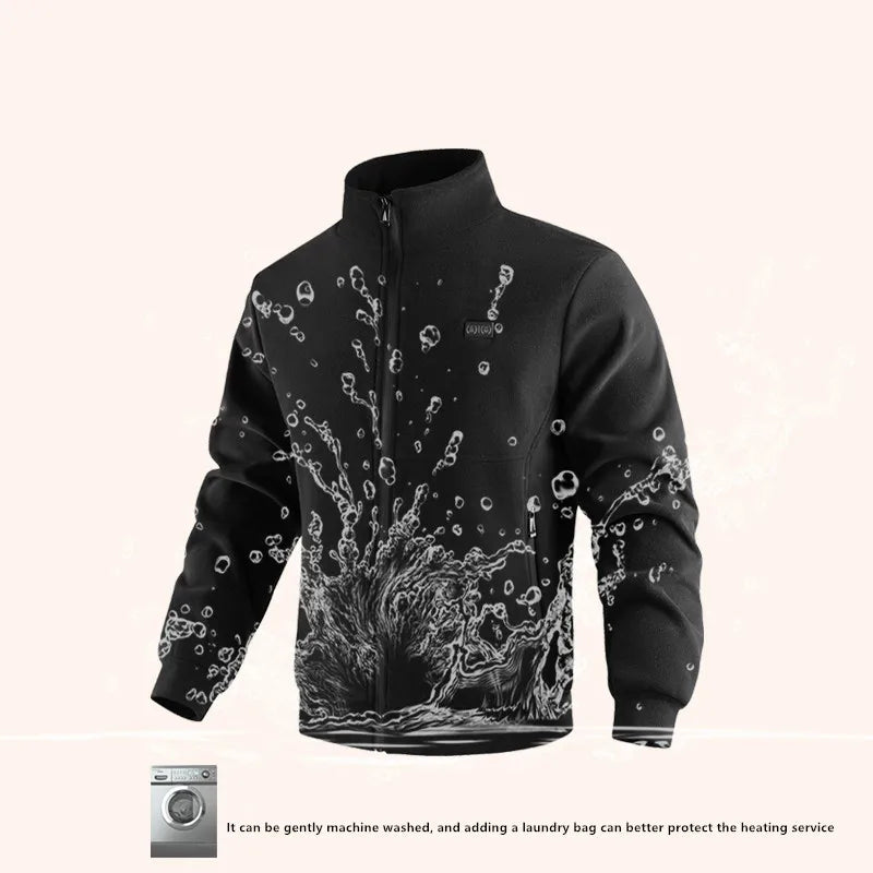 Veste Chauffante Homme 8 Zones – Polaire Épais, Hiver