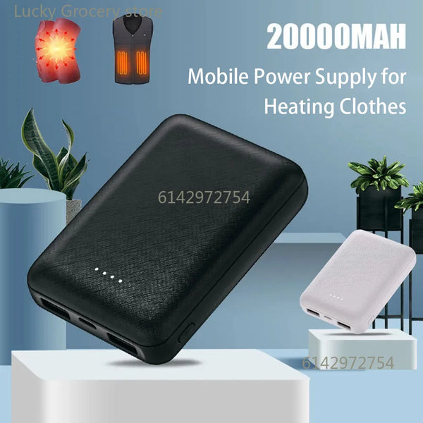 Batterie Portable 20 000mAh – Pour Vêtements et Accessoires Chauffant