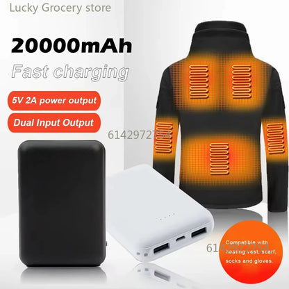 Batterie Portable 20 000mAh – Pour Vêtements et Accessoires Chauffant
