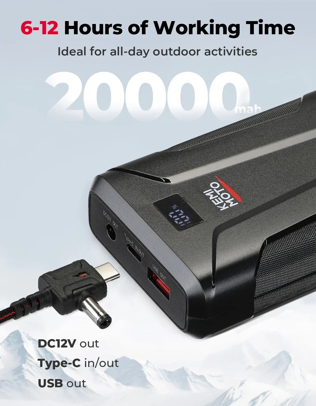 Pull Chauffant KEMIMOTO – 6 Zones, 20000mAh, Unisex