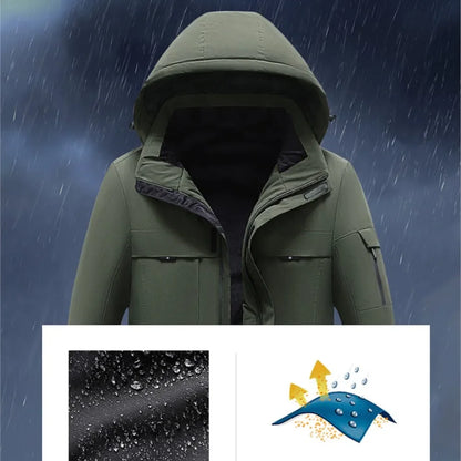 Veste Chauffante Homme 9 Zones – Imperméable & Coupe-Vent